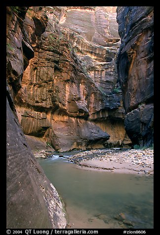 Riverbend in the Narrows. Zion National Park (color)