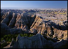 View from Pinacles overlook, sunrise. Badlands National Park ( color)