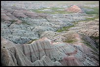 Pastel-colored badlands from Panorama Point. Badlands National Park ( color)