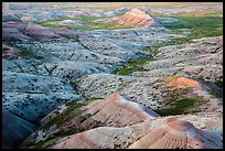 Eroded buttes at sunrise, Panorama Point. Badlands National Park ( color)
