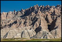 The Wall raising above prairie. Badlands National Park ( color)
