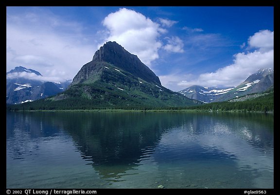 Peak above Swiftcurrent lake. Glacier National Park (color)