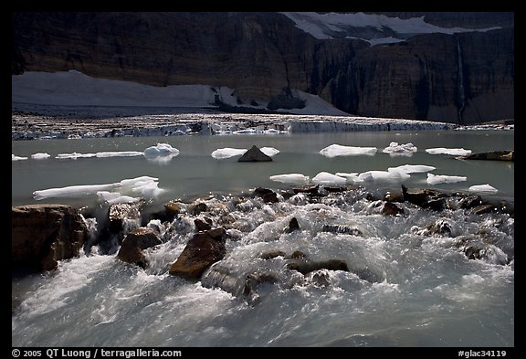 Outlet stream of glacial lake. Glacier National Park (color)