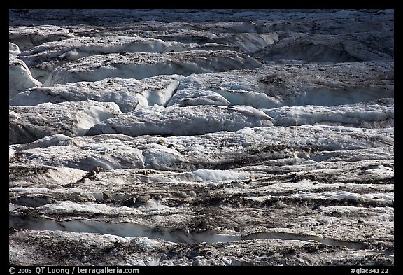 Crevasses on Grinnell Glacier. Glacier National Park (color)