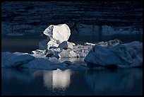 Last light on an iceberg in Upper Grinnell Lake. Glacier National Park ( color)
