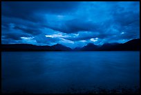 Ominous atmosphere on Lake McDonald at dawn. Glacier National Park ( color)