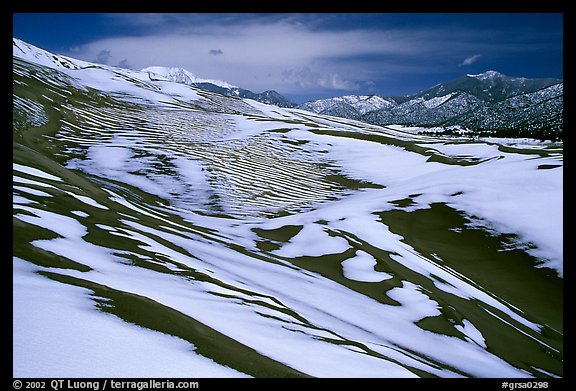 Melting snow on the dunes. Great Sand Dunes National Park (color)