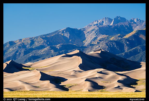 Star Dune and Sangre de Cristo Range, afternoon. Great Sand Dunes National Park and Preserve (color)