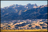 Distant Dunefield and Sangre de Cristo Range. Great Sand Dunes National Park and Preserve ( color)
