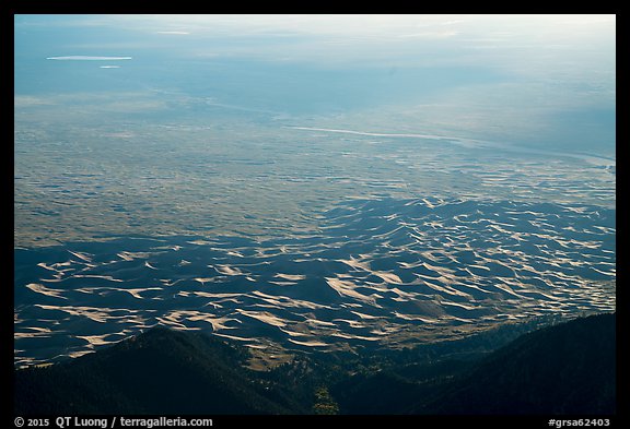 Dunes from above. Great Sand Dunes National Park and Preserve, Colorado, USA.