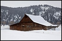 Thomas Alma and Lucille Moulton Homestead, winter. Grand Teton National Park ( color)
