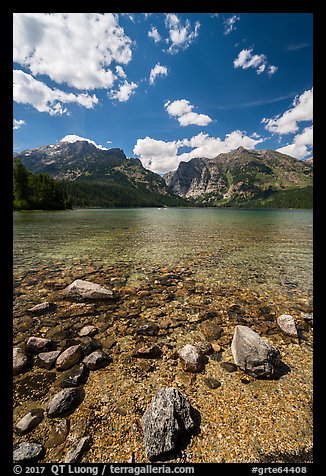 Phelps Lake, Laurence S. Rockefeller Preserve. Grand Teton National Park (color)