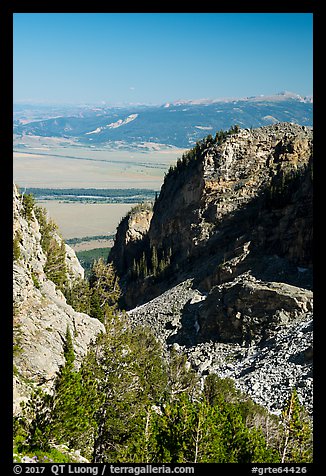 Jackson Hole from Garnet Canyon. Grand Teton National Park, Wyoming, USA.