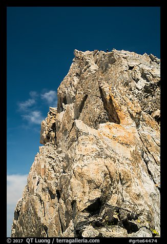 Summit of Grand Teton from Upper Exum Ridge. Grand Teton National Park, Wyoming, USA.