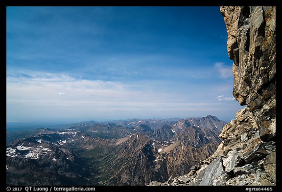 View from Upper Saddle of Grand Teton. Grand Teton National Park (color)