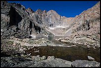 Chasm Lake and Longs Peak, morning. Rocky Mountain National Park ( color)
