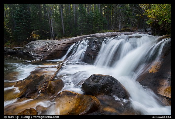 Lower Copeland Falls, Wild Basin. Rocky Mountain National Park (color)