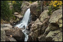 Alberta Falls and cascade in autumn. Rocky Mountain National Park ( color)