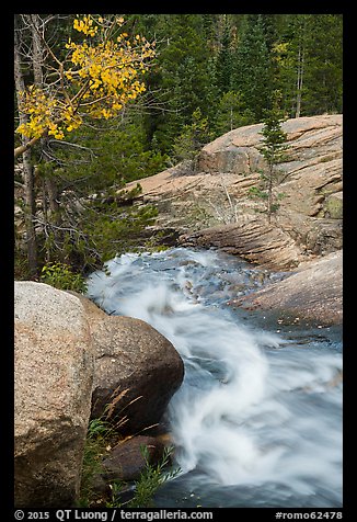 Brink of Alberta Falls. Rocky Mountain National Park, Colorado, USA.