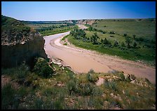 Bend of the Little Missouri River, Wind Canyon. Theodore Roosevelt  National Park ( color)