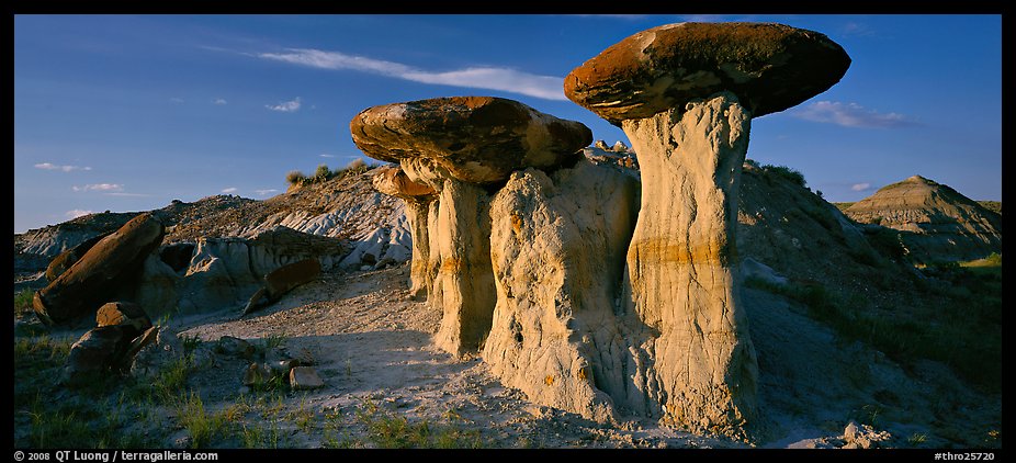 Caprock formations. Theodore Roosevelt National Park, North Dakota, USA.