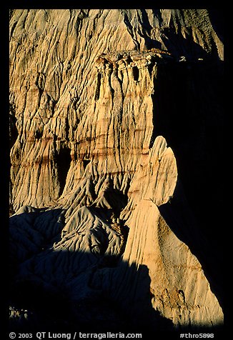 Clay erosion formations. Theodore Roosevelt National Park, North Dakota, USA.