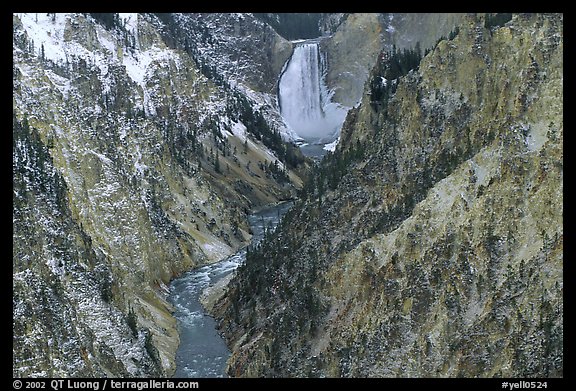 Grand Canyon of Yellowstone and Lower Falls. Yellowstone National Park (color)