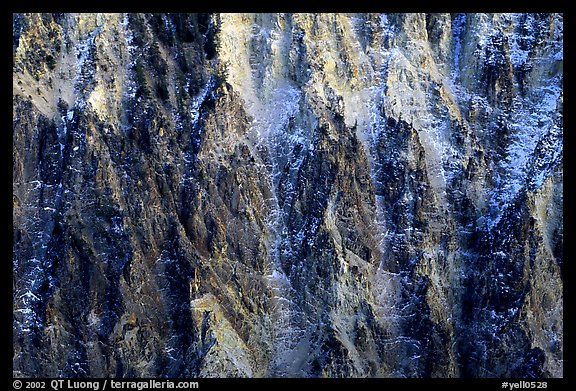 Buttresses and ridges, Grand Canyon of Yellowstone. Yellowstone National Park (color)