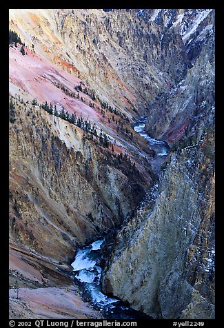 Yellowstone River, Grand Canyon of Yellowstone. Yellowstone National Park (color)