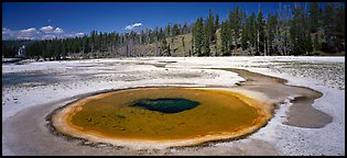Thermal landscape with pool. Yellowstone National Park (Panoramic color)