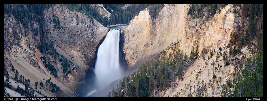 Falls of the Yellowstone River in Grand Canyon of Yellowstone. Yellowstone National Park (color)