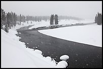 Lewis River in winter. Yellowstone National Park ( color)