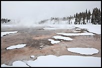 Chromatic Spring in winter. Yellowstone National Park ( color)