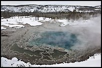 Gem pool seen from above, winter. Yellowstone National Park ( color)