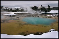 Sapphire Pool in winter. Yellowstone National Park ( color)