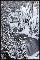 Kepler Cascades of the Firehole River in winter. Yellowstone National Park ( color)