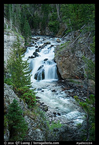 Firehole Falls. Yellowstone National Park (color)