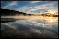 Sunset, Grand Prismatic Springs. Yellowstone National Park ( color)