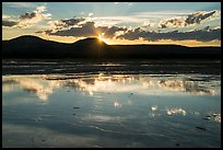 Reflections at sunset, Grand Prismatic Springs. Yellowstone National Park ( color)