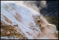 Flow over travertine, Canary Springs. Yellowstone National Park ( color)