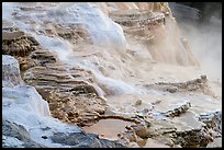 Travertine terraces, Canary Springs. Yellowstone National Park ( color)