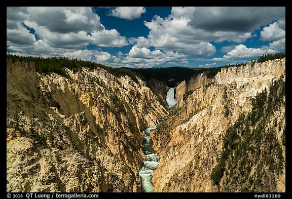Grand Canyon of the Yellowstone from Artists Point. Yellowstone National Park, Wyoming, USA.