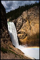 Lower Falls of the Yellowstone River from bottom. Yellowstone National Park ( color)