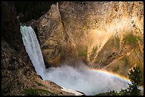 Lower Falls and rainbow, Grand Canyon of the Yellowstone. Yellowstone National Park ( color)