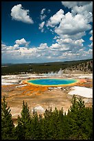 Grand Prismatic Spring from new overlook. Yellowstone National Park ( color)