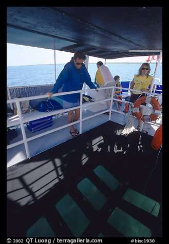 Glass bottom boat. Biscayne National Park (color)