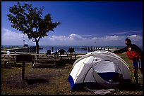Camping on Elliott Key. Biscayne National Park, Florida, USA. (color)