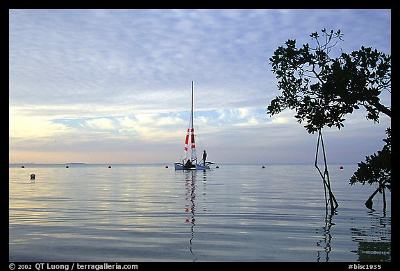 Sailing in Biscayne Bay. Biscayne National Park (color)
