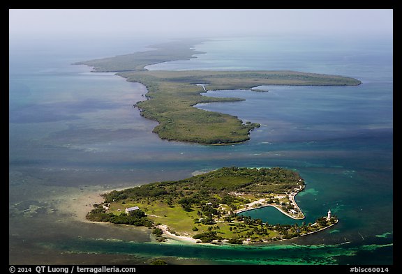 Aerial view of Boca Chita Key and Sands Key. Biscayne National Park, Florida, USA.