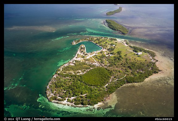 Aerial view of Boca Chita Key and Ragged Keys. Biscayne National Park, Florida, USA.